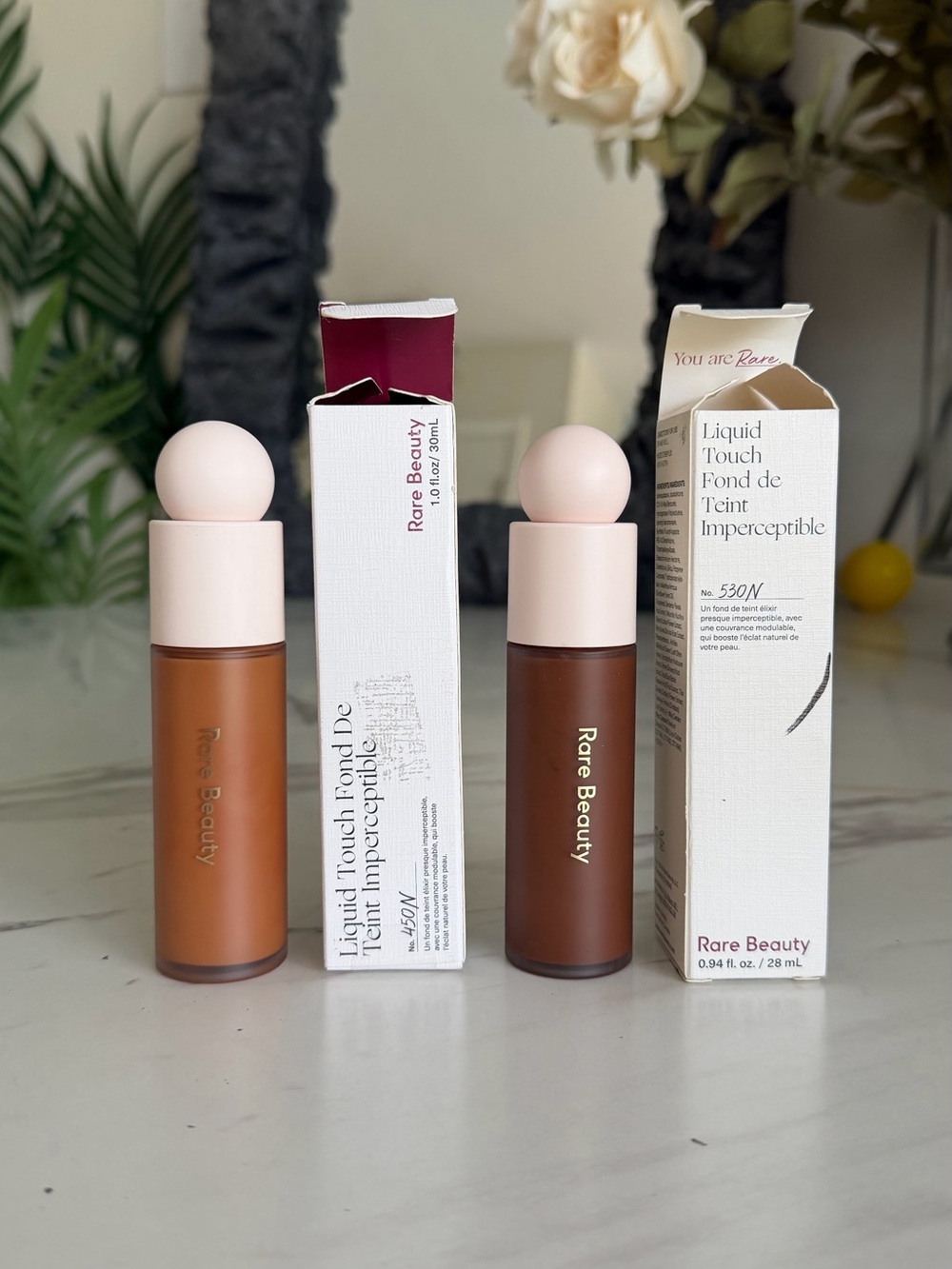 Rare Beauty Liquid Touch Weightless Foundation Bundle 450N & 530N New